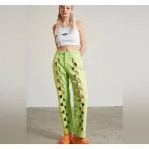 Ragged Priest CLACKER DAD JEAN neon green Size 28